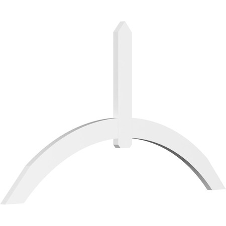 Ekena Millwork Archdale Architectural Grade PVC Gable Bracket, 96"W x 52"H x 2"D x 6"F, 13/12 Pitch GBP096X52X0206ARC00